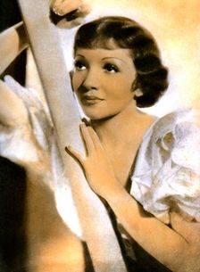 Claudette Colbert, French born American actress, 1934-1935