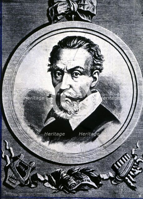 Claudi Monteverdi (1567-1643, Italian composer, engraving.