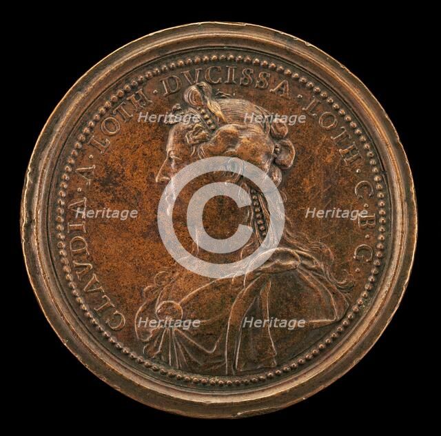 Claudia, 1612-1648, Duchesse de Lorraine 1634 [reverse], 1703/1738. Creator: Ferdinand de Saint-Urbain.