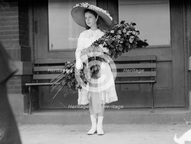 Claudia Lyon of Texas, Sponsor At Launching of U.S.S. Texas, May 18, 1912. Creator: Harris & Ewing.