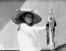 Claudia Lyon of Texas, Sponsor At Launching of U.S.S. Texas, May 18, 1912. Creator: Harris & Ewing