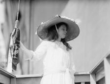 Claudia Lyon of Texas, Sponsor At Launching of U.S.S. Texas, May 18, 1912. Creator: Harris & Ewing