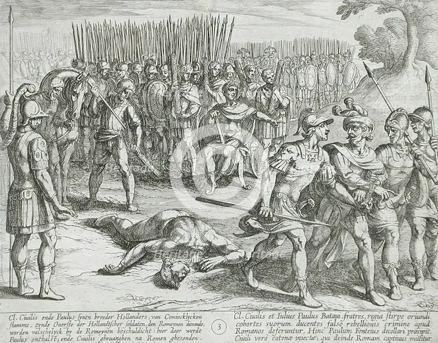 Claudius Civilis Arrested and His Brother Paulus Beheaded, 1611. Creator: Antonio Tempesta.