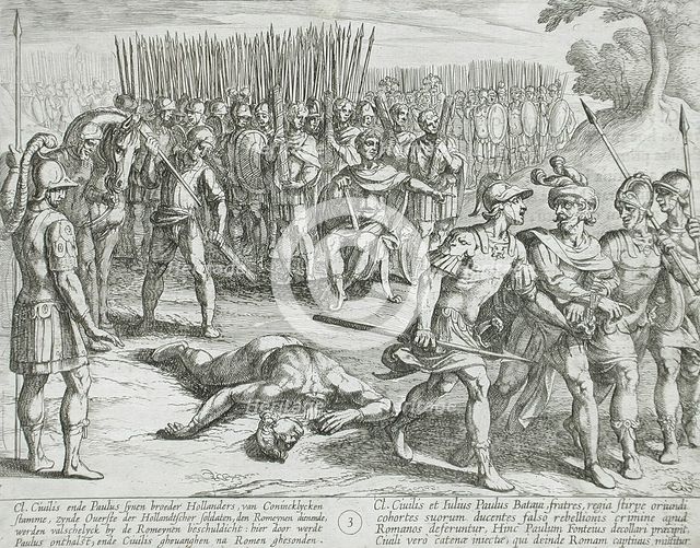Claudius Civilis Arrested and His Brother Paulus Beheaded, 1611. Creator: Antonio Tempesta.