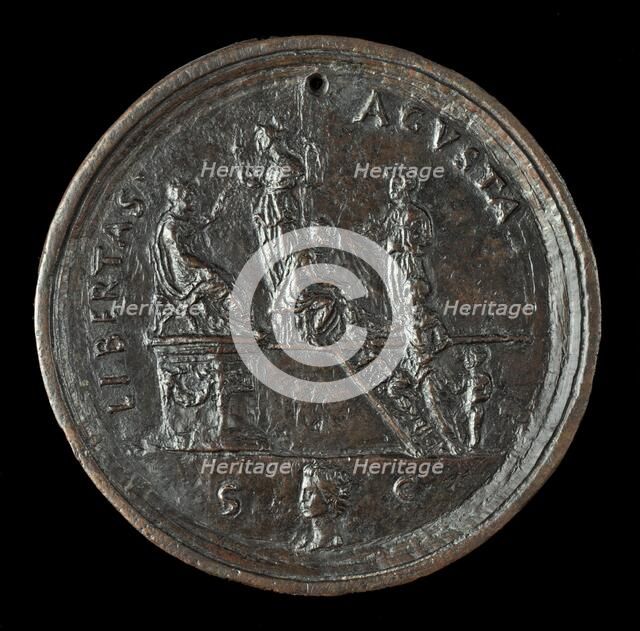 Claudius, Attended by Minerva and Liberalitas, Distributing Largesse [obverse], c. 1440s/1450s. Creator: Varrone Belferdino.