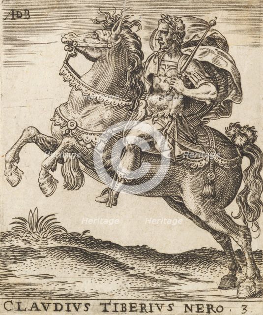 Claudius Tiberius Nero from Twelve Caesars on Horseback, ca. 1565-1587., ca. 1565-1587. Creator: Abraham de Bruyn.