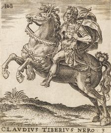 Claudius Tiberius Nero from Twelve Caesars on Horseback, ca. 1565-1587., ca. 1565-1587. Creator: Abraham de Bruyn