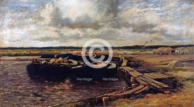 Clay Barges, Norfolk, c1890s. Creator: Leslie Thomson.