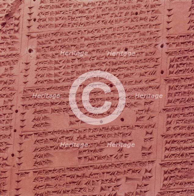 Clay Cuneiform Tablet. 7th century BC. Artist: Unknown.