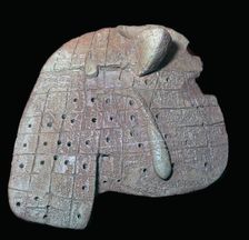 Clay model of a sheep's liver, Old Babylonian, c1900-1600 BC. Probably from Sippar, southern Iraq