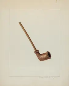 Clay Pipe, c. 1938. Creator: Manuel G. Runyan