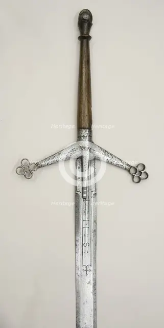 Claymore, hilt, Scottish; blade, German, Solingen, 16th-17th century. Creator: Unknown.