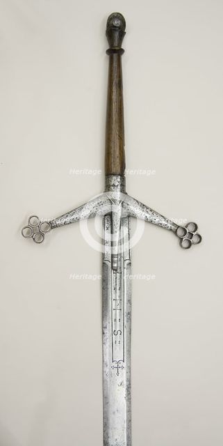 Claymore, hilt, Scottish; blade, German, Solingen, 16th-17th century. Creator: Unknown.