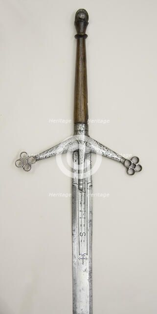 Claymore, hilt, Scottish; blade, German, Solingen, 16th-17th century. Creator: Unknown.