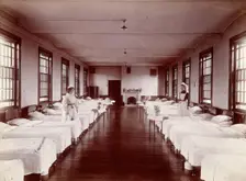 Claybury Asylum, Woodford, Essex: a dormitory, (1893?). Creator: London & County Photographic Co