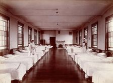 Claybury Asylum, Woodford, Essex: a dormitory, (1893?). Creator: London & County Photographic Co