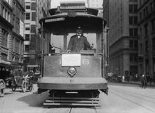 Clean Up day -- street car -- 4th and Madison Ave., 1914. Creator: Bain News Service