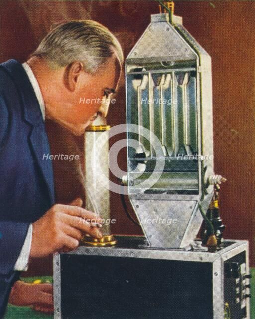 Cleaning air by electricity, 1938. Artist: Unknown.