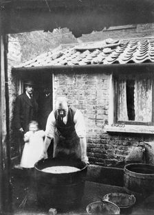 Cleaning shells for manufacturing, 1900s. Creator: John Galt
