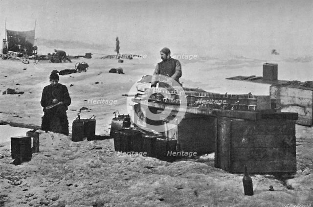 'Cleaning the Accumulators Before Stowing Away. July, 1895', (1897). Artist: Unknown.