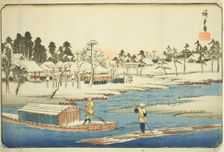 Clear Weather after Snow at Massaki (Massaki yukibare no zu), from the series "Famous...,c. 1832/38. Creator: Ando Hiroshige