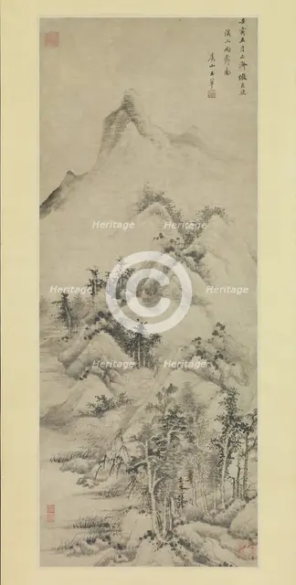 Clearing after Rain over Streams and Mountains, dated 1662. Creator: Wang Hui.
