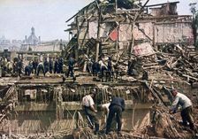 Clearing debris, Dunkirk, France, 1940