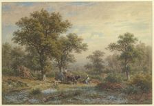 Clearing in the oak forest, mid-late 19th century. Creator: Jakob Maurer
