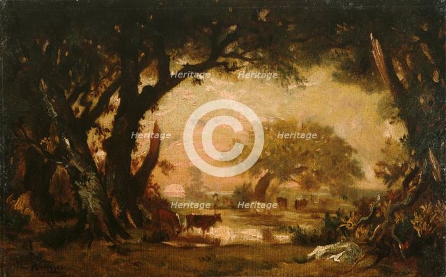 Clearing in the Woods of Fontainebleau. Artist: Rousseau, Théodore (1812-1867)