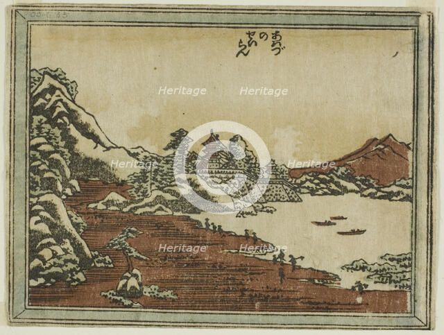 Clearing Weather at Awazu (Awazu no seiran), from the series Eight Views of Omi in..., 1804/16. Creator: Hokusai.