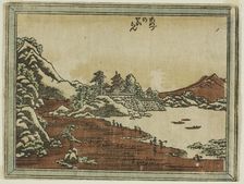 Clearing Weather at Awazu (Awazu no seiran), from the series Eight Views of Omi in..., 1804/16. Creator: Hokusai