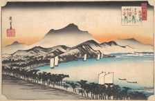 Clearing Weather at Awazu, ca. 1832., ca. 1832. Creator: Ando Hiroshige