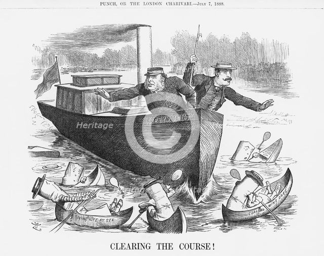 'Clearing the Course!', July 7, 1888. Creator: Joseph Swain.