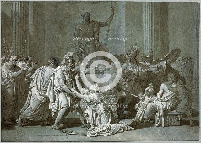Cléombrote and Léonidas, c. 1795. Creator: Francois-Xavier Fabre.