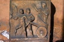 Cleobis and Biton pull their mother's chariot, c6th century BC