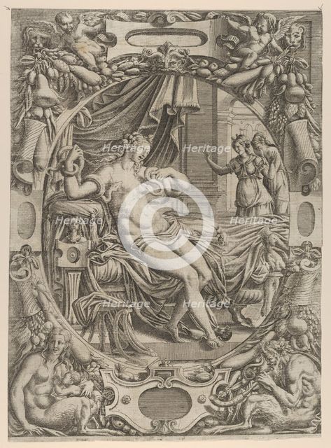Cleopatra Bitten By an Asp, 1535-55. Creator: Jean Mignon.