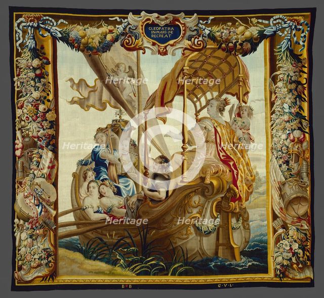 Cleopatra Enjoys Herself at Sea from The Story of Cleopatra, Flanders, c. 1680. Creator: Willem van Leefdael.