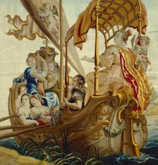 Cleopatra Enjoys Herself at Sea from The Story of Cleopatra, Flanders, c. 1680. Creator: Willem van Leefdael