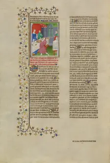 Cleopatra Presented with the Head and Limbs of Her Own Child, about 1413-1415. Creators: Boucicaut Master, Workshop of the Boucicaut Master