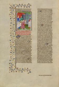 Cleopatra Presented with the Head and Limbs of Her Own Child, about 1413-1415. Creators: Boucicaut Master, Workshop of the Boucicaut Master