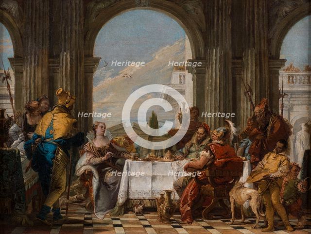 Cleopatra's Banquet, between 1742 and 1743. Creator: Giovanni Battista Tiepolo.