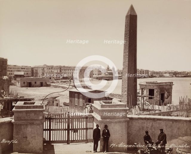Cleopatra's Needle, Alexandria, 19th century. Creator: Maison Bonfils.