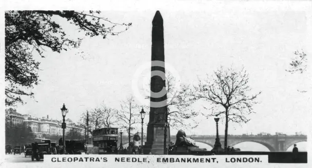 Cleopatra's Needle, Embankment, London, c1920s. Artist: Unknown