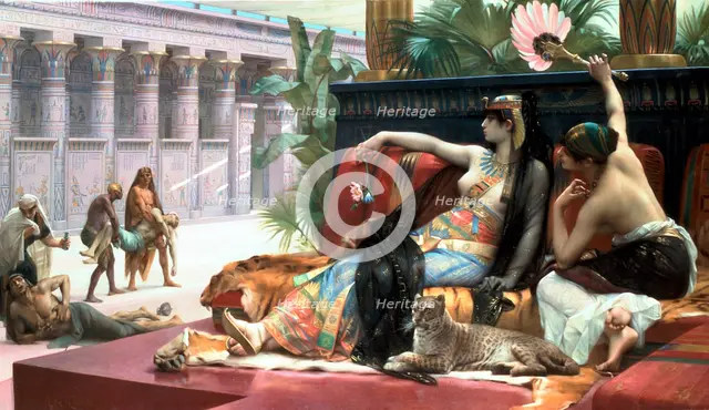 'Cleopatra testing poisons on those condemned to death', late 19th century.   Artist: Sir Lawrence Alma-Tadema  