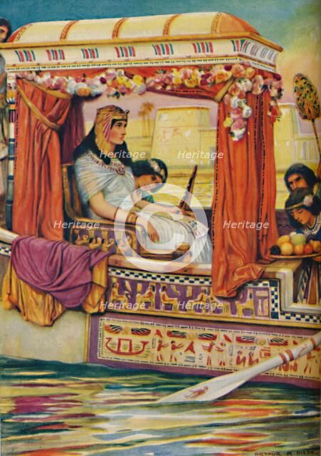 'Cleopatra - The "Serpent of Old Nile" in the Royal Galley', c1925. Creators: Arthur Percy Dixon, Cleopatra.