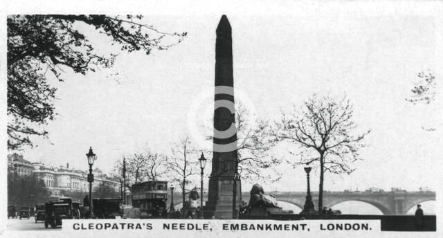 Cleopatra's Needle, Embankment, London, c1920s. Artist: Unknown