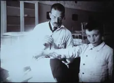 Clemens Peter Pirquet, Freiherr von Cesenatico, and a patient. Creator: Unknown