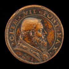 Clement VII (Giulio de Medici, 1478-1534), Pope 1523 [obverse]. Creator: Giovanni Bernardi