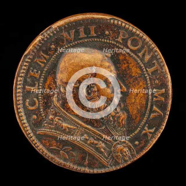 Clement VII (Giulio de' Medici, 1478-1534), Pope 1523 [obverse]. Creator: Giovanni Bernardi.
