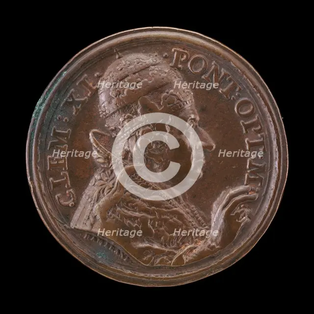 Clement XI (Giovanni Francesco Albani, 1649-1721), Pope 1700 [obverse], 1704. Creator: Giovanni Martino Hamerani.